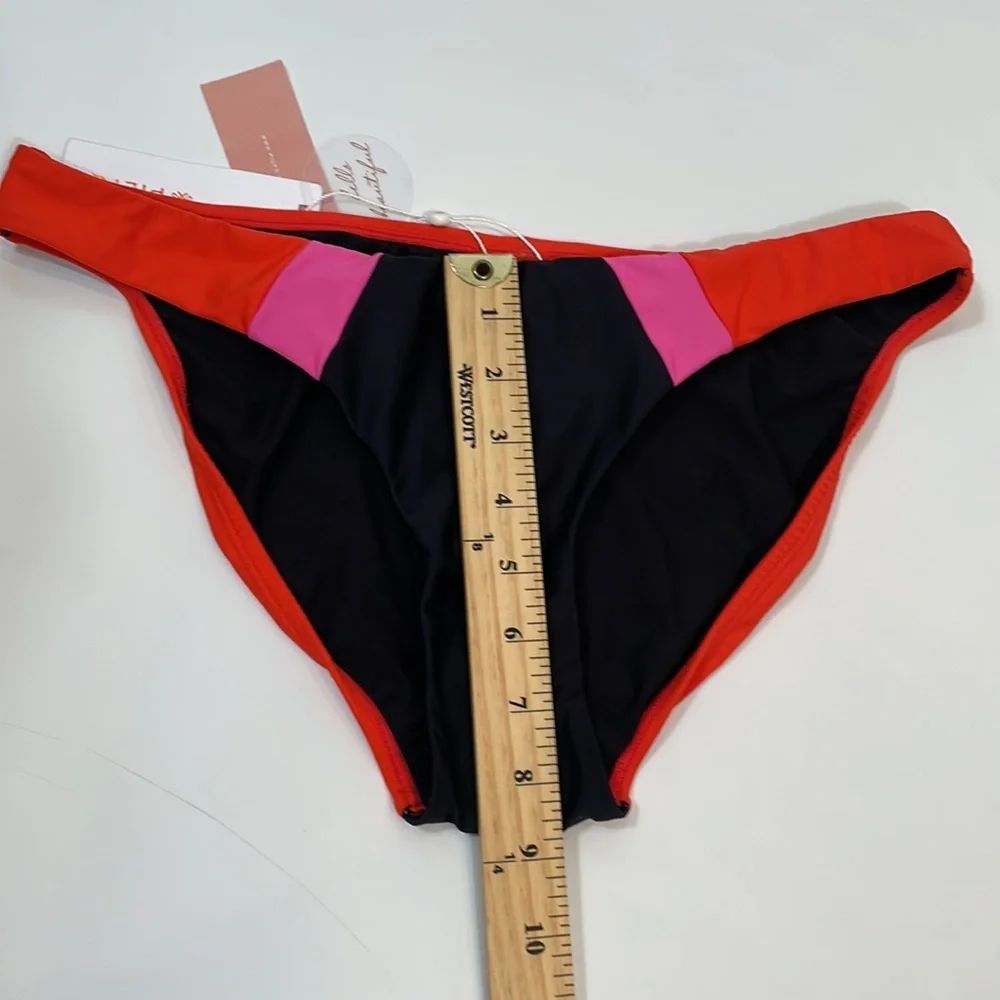 PILYQ Bikini Bottom Size L NWT Color Block Full Bottom
